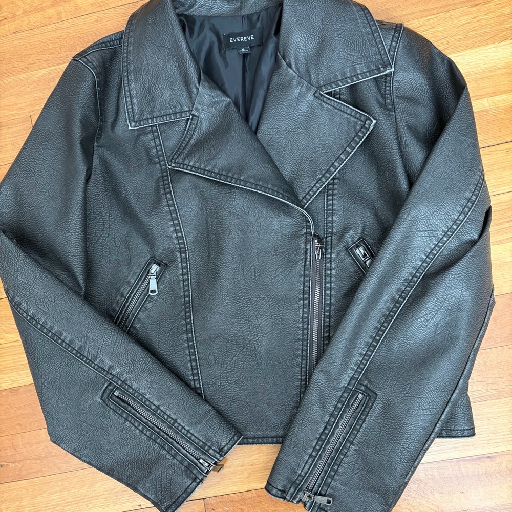Newish Evereve Faux Leather Moto Jacket-Medium